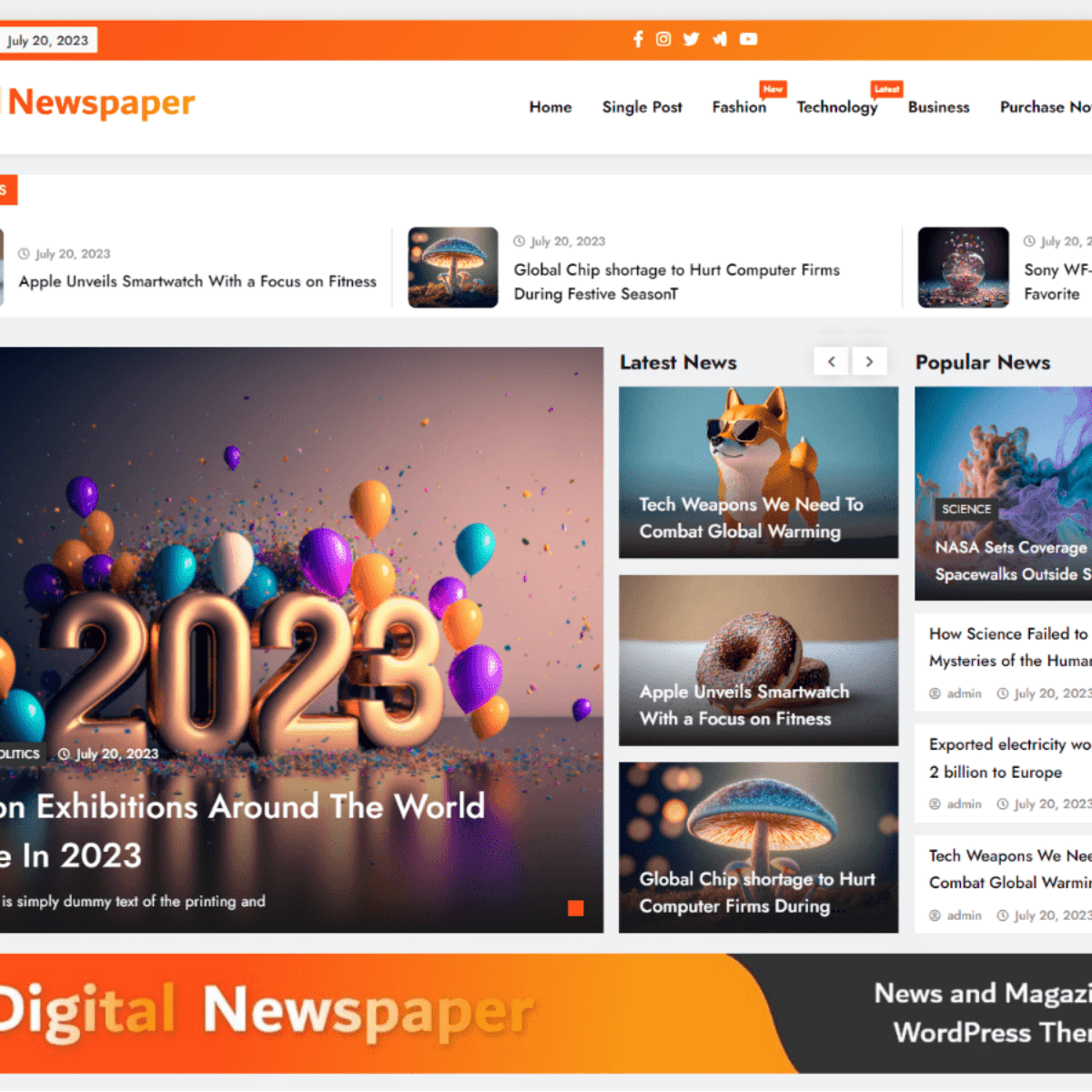 Digital Newspaper WordPress Theme